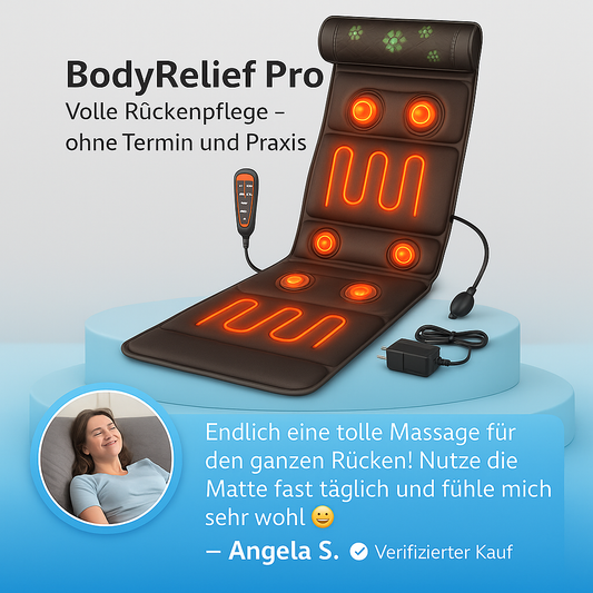 BodyRelief Pro - Volle Rückenpflege, ohne Termin und Praxis.
